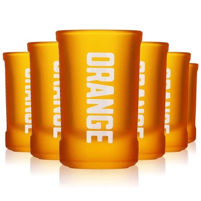 6x Jägermeister Likör Glas 2cl Shotglas Stamper Shotglas "Orange" Böckling