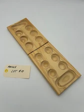 MANCALA BOARD - FOLDING - SOLID WOOD - BOARD ONLY - PREOWNED - LOT#10
