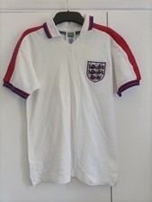 MAILLOT DE FOOTBALL RÉTRO ANGLETERRE PETITE TAILLE 38 POUCES MARQUE TIRAGE AU SORT