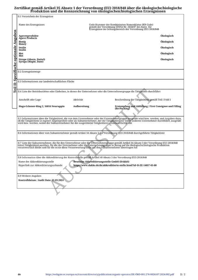 (EUR 15,11/kg) Bio-Ahornsirup aus Kanada 4kg im Kanister - Bild 4 von 4