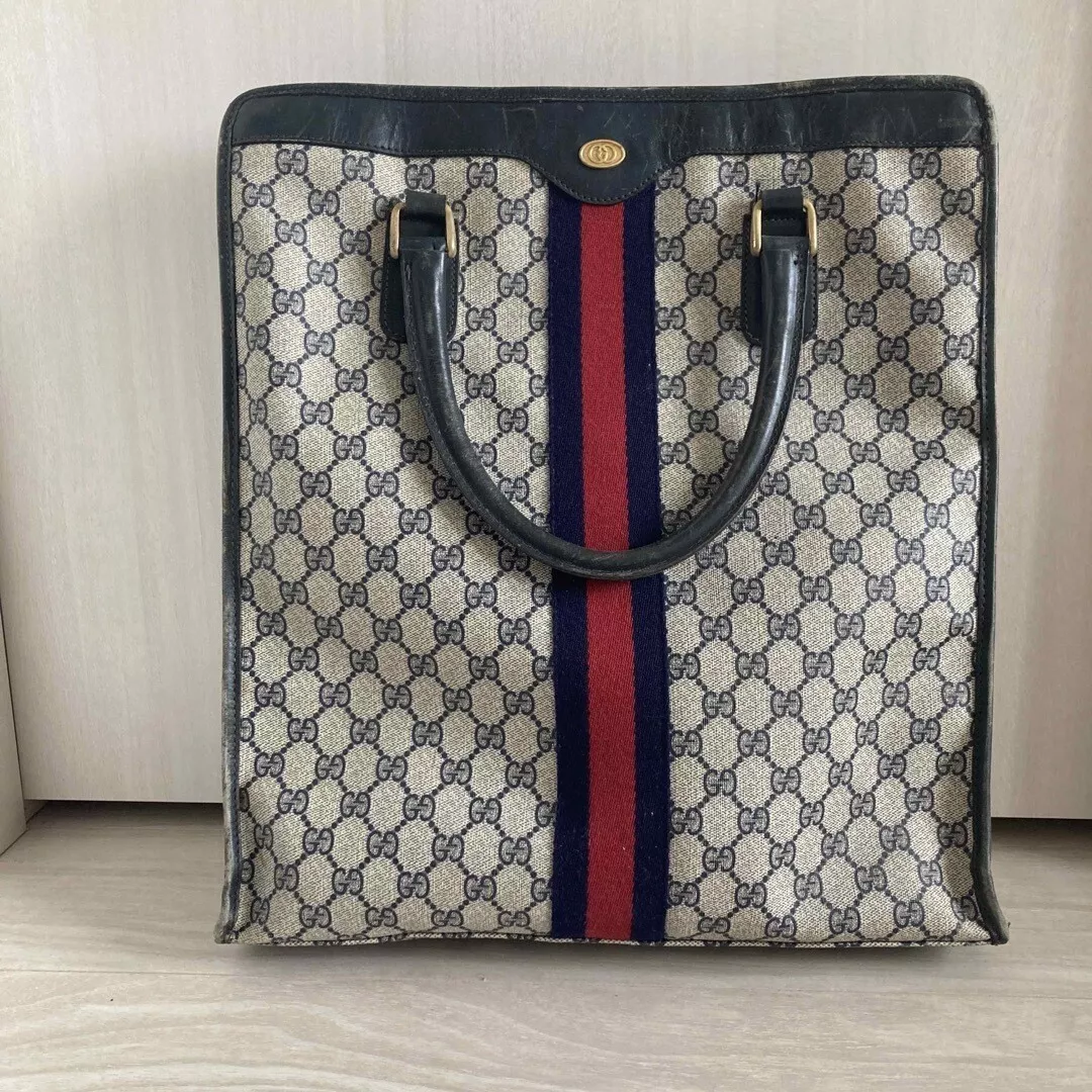 Ancien sac fourre tout Gucci ligne de sherry d'affaires