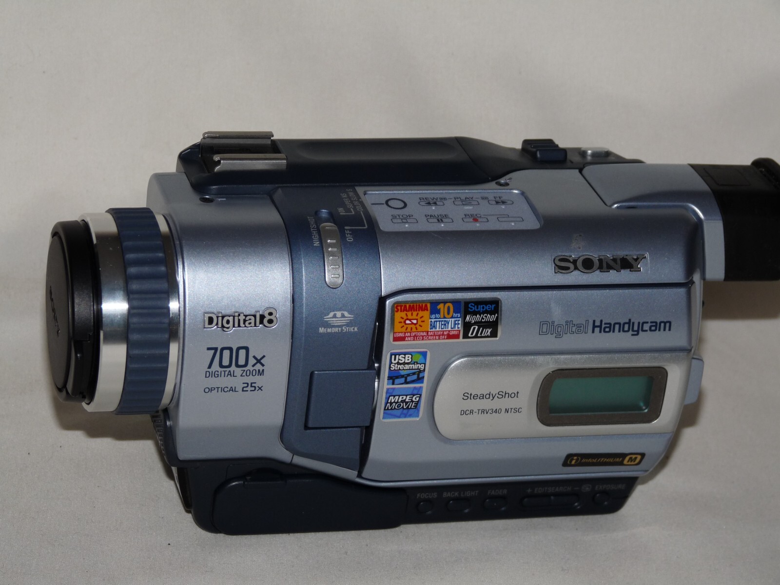 Sony DCRTRV340 Digital8 HI8 8mm Video8 Camcorder VCR Player Video