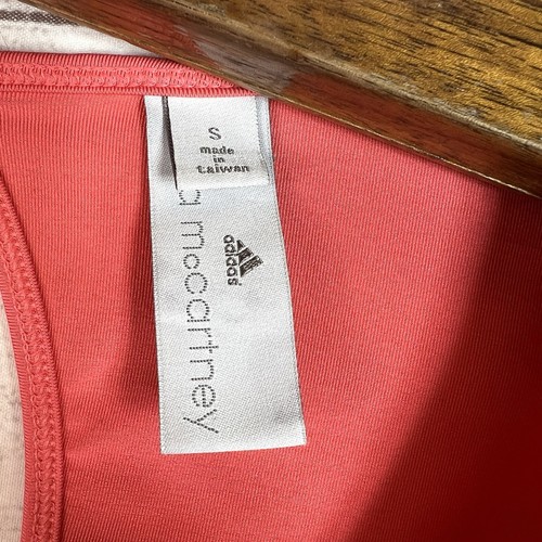Adidas Stella McCartney Coral Orange Cheetah Cut Out Workout Gym Shirt Size S - Picture 6 of 11