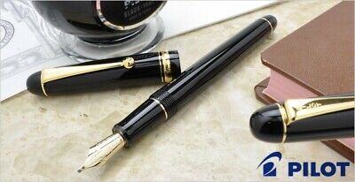 Pilot Custom 74 Fountain Pen MS 14k Black Music Body Made in Pilot Custom 74 Fountain Pen MS 14k Black Music Body Made in