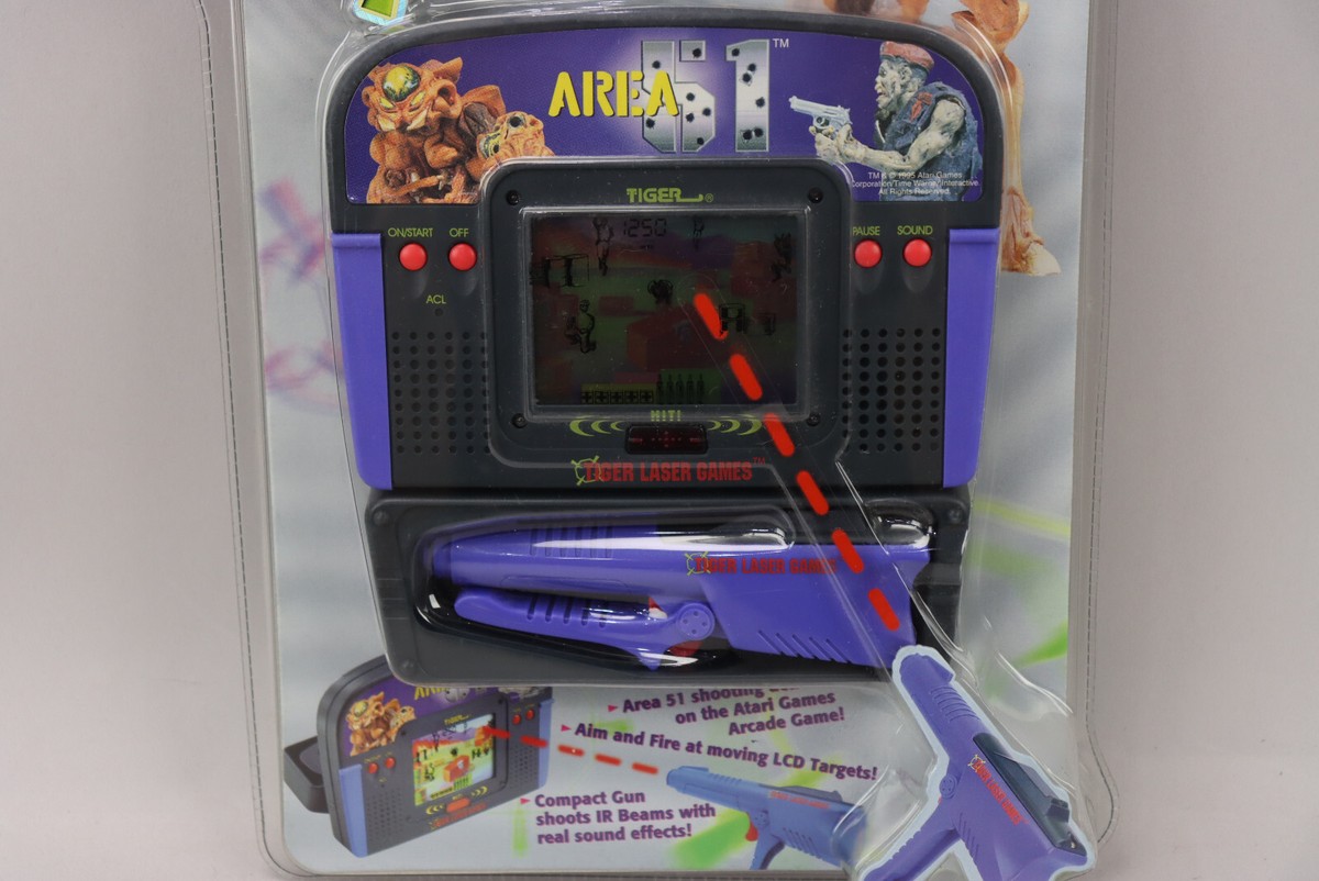 Ex. Rare 1996 Tiger Laser Games Area 51 Handheld Electronic LCD