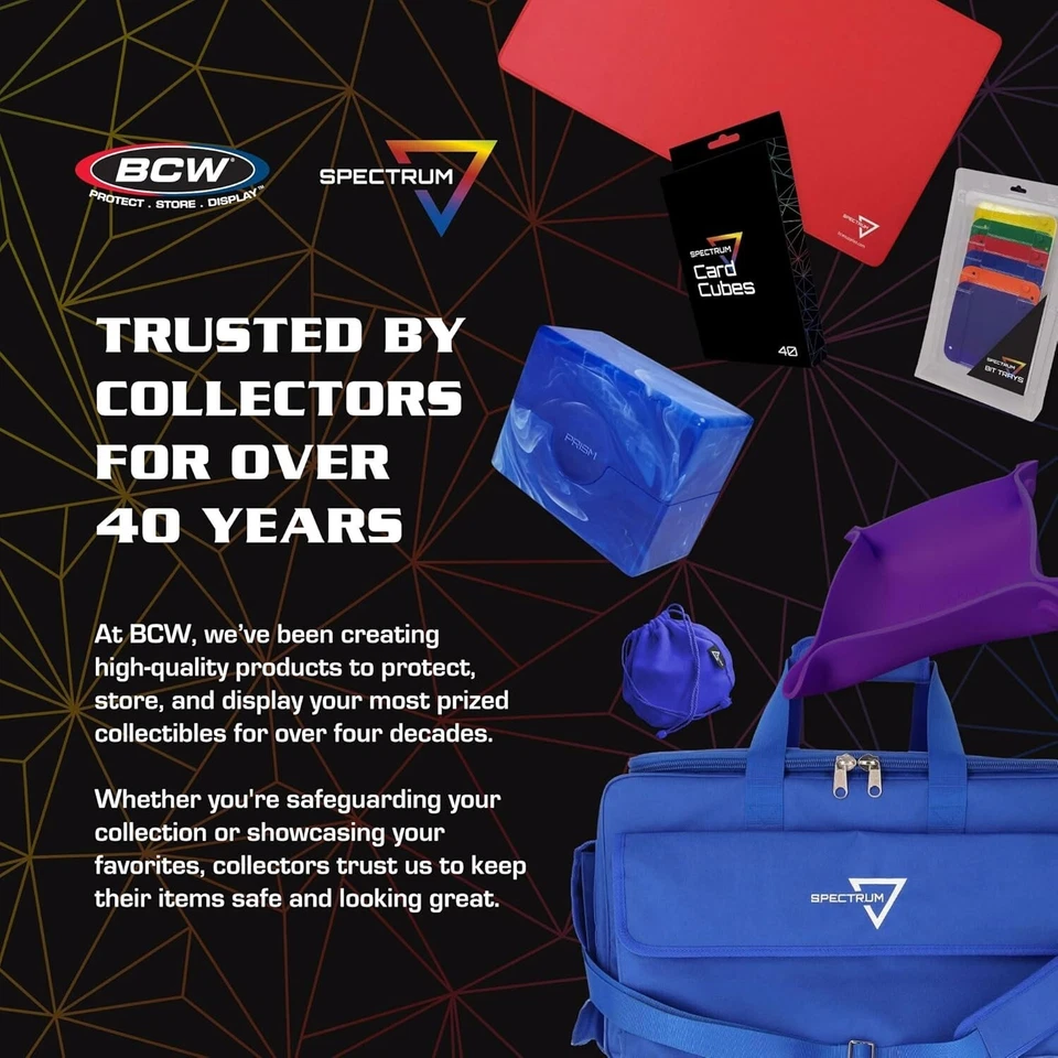 Mochila negra BCW Spectrum TCG para 7-9 estuches o cajas de cubierta + correa para alfombra de juego Foto 4 de 4