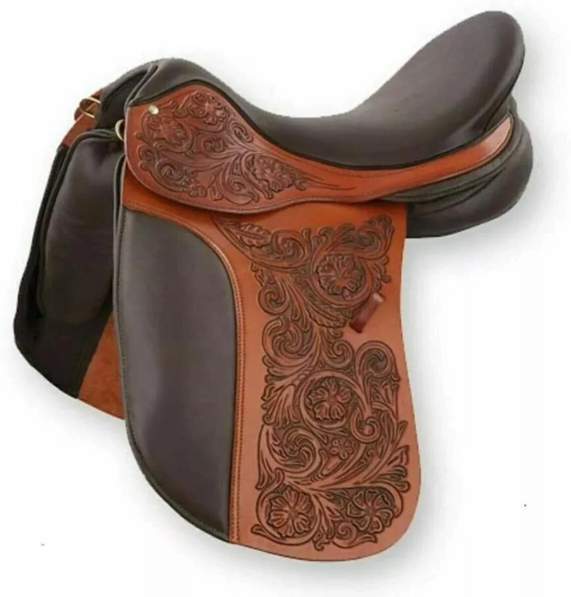 English Ridig STG Premium Leather Brown English Saddle Jumping/Riding All Event Horse ...