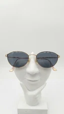 Vintage Norma NK2002 Gold Metal Oval Sunglasses FRAMES ONLY Japan