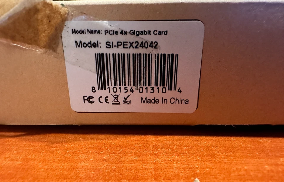 Iocrest I/O Port Cards - PCIe 4x GIgabit Card (Model: SI-PEX24042) - Image 2 of 2