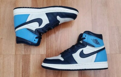 2019 NIKE AIR JORDAN 1 HIGH OG UNC OBSIDIAN BLUE SAIL [575441-140] 4.5 M | 6.0 W