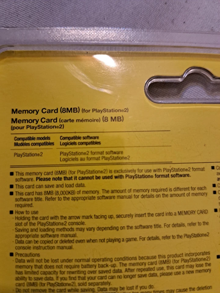 PS2 8 MB Memory Card  SCPH-10020 U /  97027 NEW In Original Packaging - Image 3 of 4