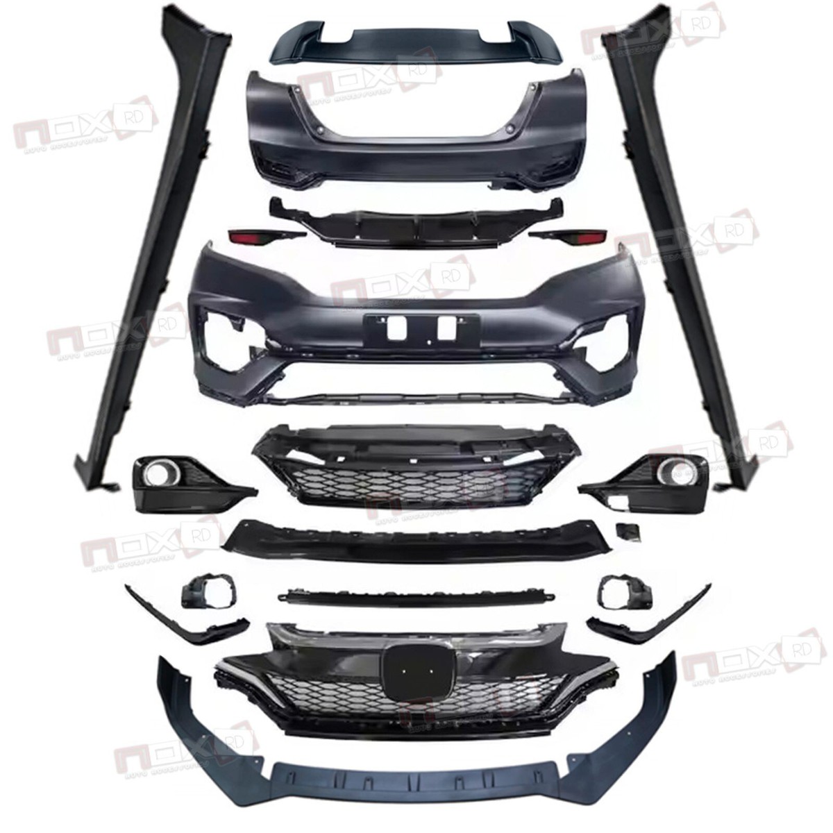 パーツ Honda Fit RS 2015-2020 Honda Fit Front And Rear Bumper Cover Kit RS Sport