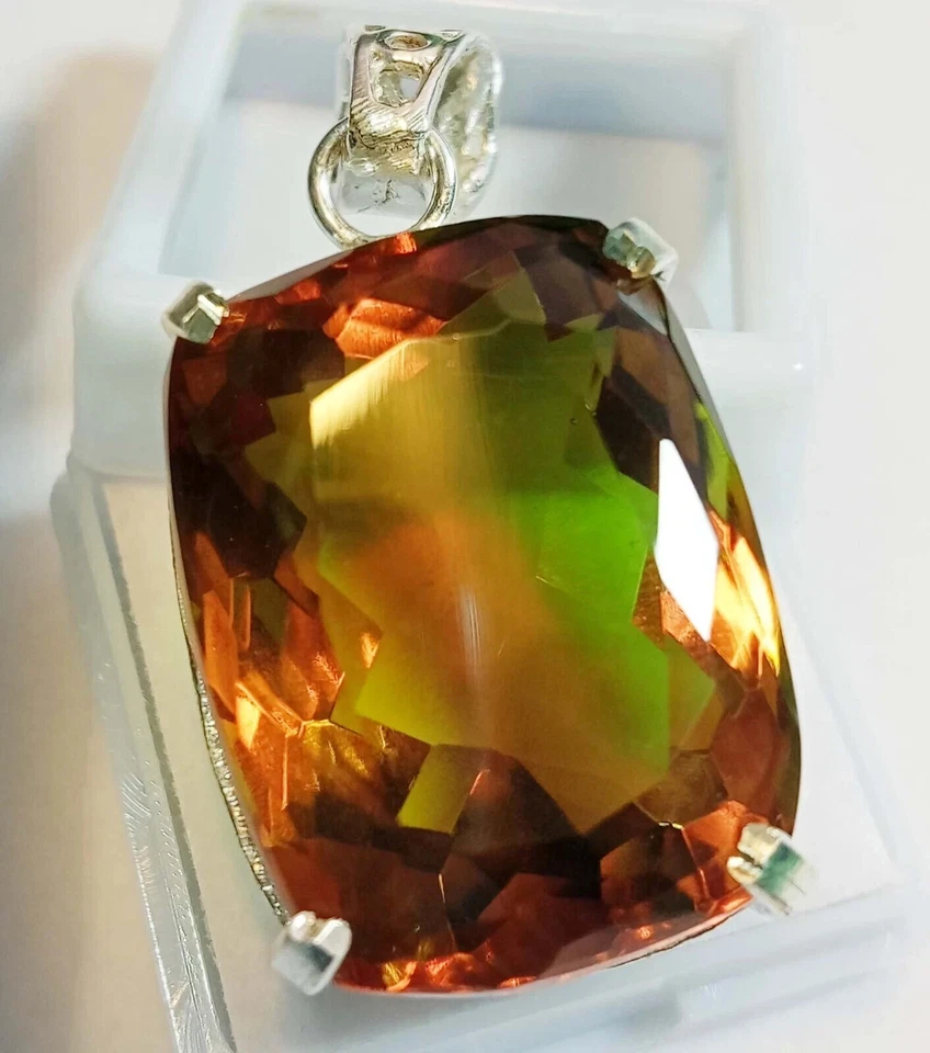 Кулон огранки подушка 74-75 карат александрит натуральный медальон россыпью сертифицированный драгоценный камень - Изображение 2 из 4