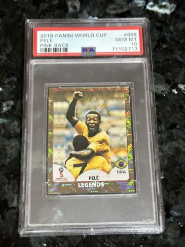 💎2018 PELE Panini World Cup Legends Pink Back Gold Foil Refractor PSA 10 prizm - Picture 6 of 17