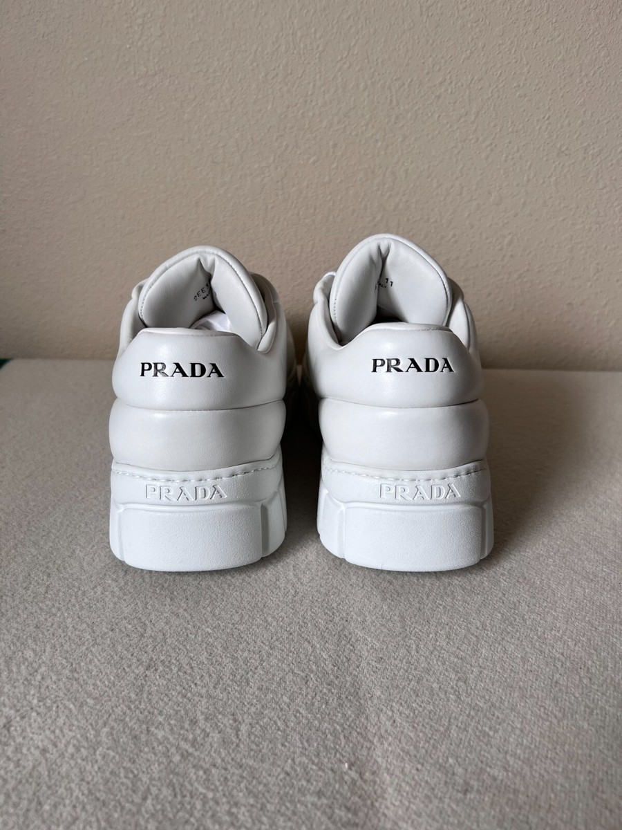 スニーカー Prada White Napa Leather Sneakers Prada Men's Downtown Napa Leather Low-Top Sneakers | Neiman