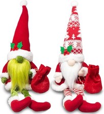 BWFY Christmas Gnomes Decorations 2PC Gnomes Plush Collectible Figurine Tomte