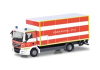 Herpa 098076 | Man Tgm Koffer-Lkw Mit Ladebordwand | Feuerwehr DüSseldorf | 1:87