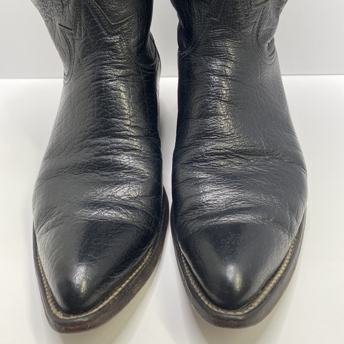 Tony Lama Cat's Paw Cowboy Boots Mens Size 9 B Black Leather Western eBay
