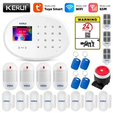 KERUI Tuya Smart WIFI GSM Alarm System Works With Alexa Home Security Wireless D