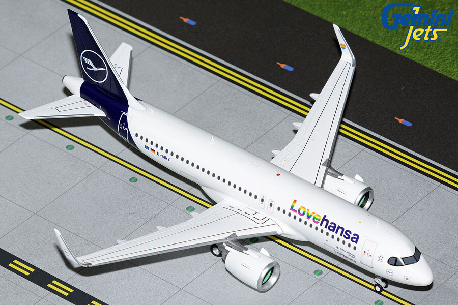 最終価格　Gemini 200 Lufthansa A320neo Gemini Jets 1:200 Lufthansa Airbus A320neo Lovehansa D-AINY