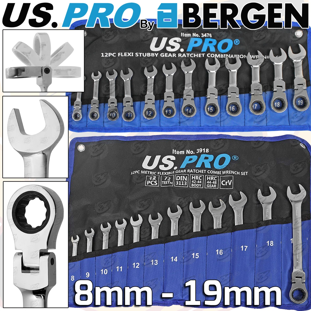 Long reach outlet spanner set