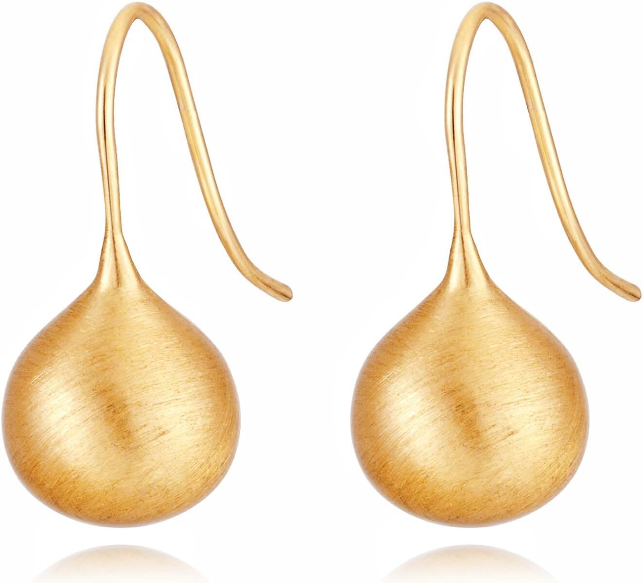 14k Gold Plated Handmade Hoop Earrings for Women Artesian Crafted-image