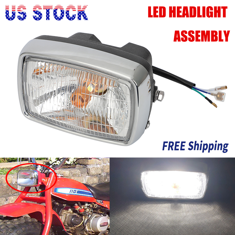 12V LED Light Headlight Assembly Set for Honda ATC110 ATC185S