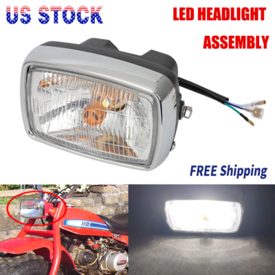 12V LED Light Headlight Assembly Set for Honda ATC110 ATC185S
