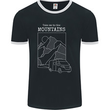 Take Me To Mountains RV Camper Caravan Mens Ringer T-Shirt FotL