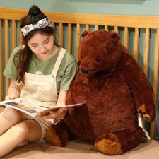40-100cm Soft Teddy Bear Plush Toys Dark Brown Bear Super Hugging Pillow Stuffed