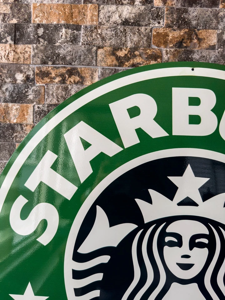 Vintage Starbucks Coffee  Heavy Metal Sign - XXL " 29.9 " (76cm) - Image 3 of 4