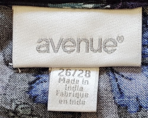 Avenue Womens Plus 4X (26/28) Tunic/Mini Dress V-Neck 3/4 Sleeve Hi-Lo Hem Multi - Picture 10 of 12