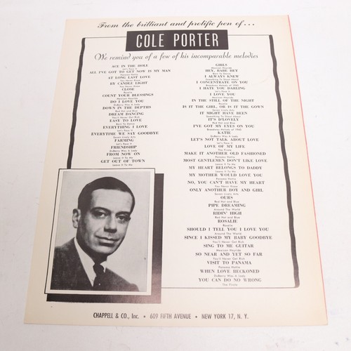 Cole Porter At Long Last Piano Voice Sheet Music 1948 Chappell - Picture 2 of 4