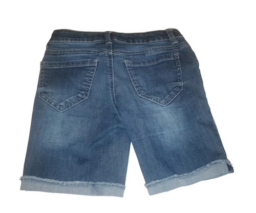 Girls MUDD Adjustable Waist Blue Jean Shorts - Size 10 - Picture 2 of 3