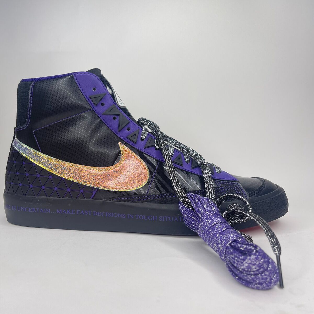 Nike Mens Blazer Mid '77 Doernbecher Black Purple Shoes Size Nike Mens Blazer Mid '77 Doernbecher Black Purple Shoes Size