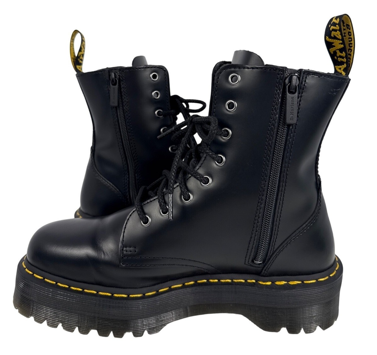 靴 Dr.Martens Jadon WS eu43 Dr. Martens Jadon Black smooth leather Platform Boots Size 6