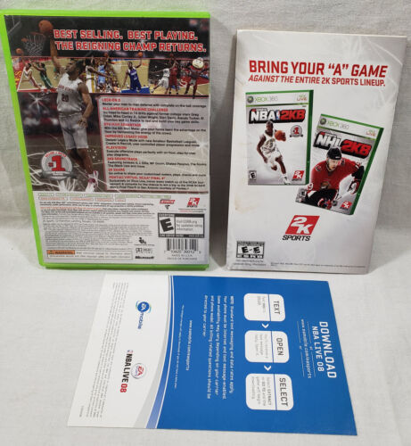 to complete cib College Hoops 2K8 NCAA AUTHENTIC Case Manual XBox 360 Sport 2008 - Imagen 3 de 8