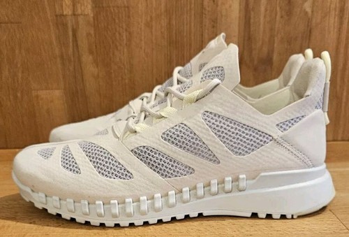Ecco Womens Zipflex Breathable Mesh Comfort Leather Trainers Beige/Grey UK 3.5/4 - Picture 7 of 15