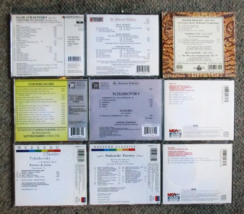 Leopold Stokowski Classical 9 CD Lot Brahms Ives Bartok & more Very Clean - Picture 2 of 3