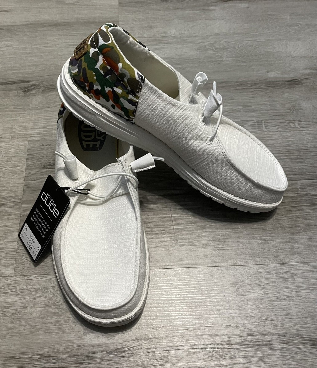 Mens Hey Dude Wendy Funk Chambray Shoes Slip On Lightweight Safari Camo  Size 10