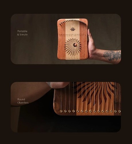 31 Saiten Mini Daumen Kalyre 17 Kalimba Fingerharfe Holz Finger Leier Musical - Bild 24 von 30