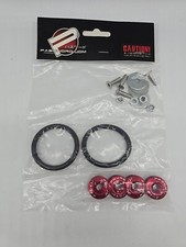 Red Password Jdm Bumper Quick Release Fasteners Complete Kit Fender Release
