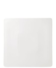 6 x Anton Black Fine China Square Porcelain White Plate 9" Modern Serving Plates