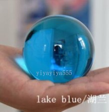 30-60mm Lake Blue Glass Crystal Ball Healing Sphere Photography Props Lensball