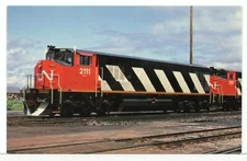 1982 - New CN Bombardier HR616's 2111 & 2117 Gordon Yard, Moncton, NB Postcard