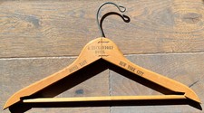 NYC Vintage Hotel Taft A Zeckendorf Hotel Wooden Suit Hanger Historic Fashion