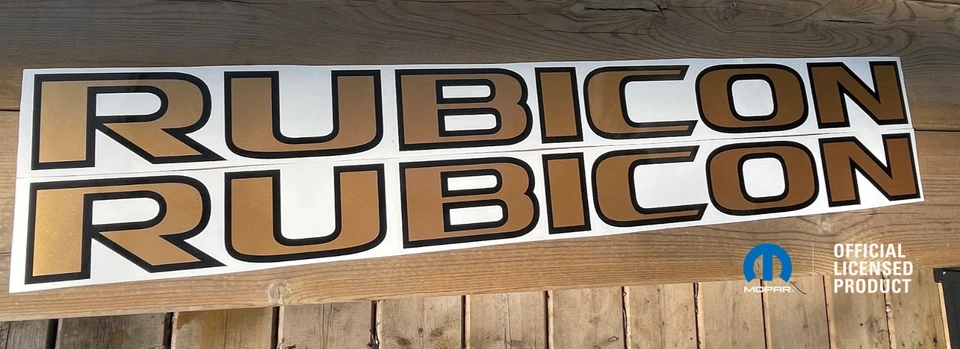 jeep RUBICON hood decal sticker wrangler gladiator JT JL 392 BLACK GOLD - Imagem 2 de 3