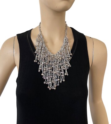 Vintage 14k Gold Clasp Multi-Strand Pearl Chunky Necklace Y2K Festival Coquette