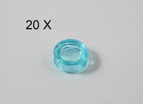 LEGO® Trans-Light Blue Tile Round 1 x 1 Part 98138 - Picture 3 of 6