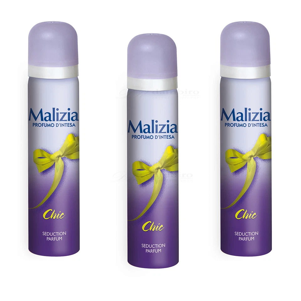 MALIZIA DONNA Body Spray deodorant CHIC 3x 75ml